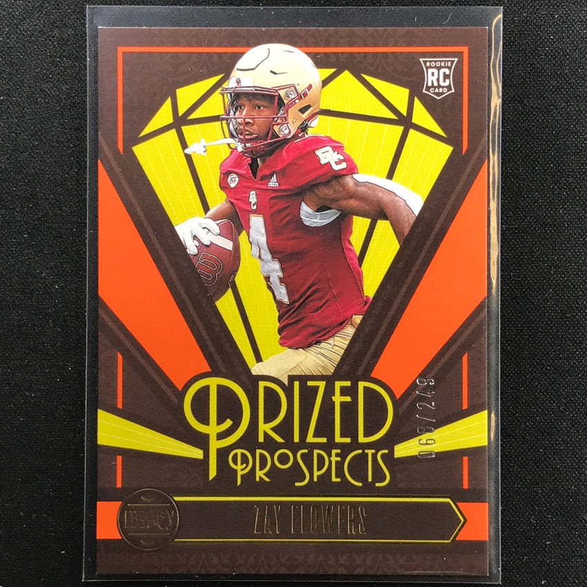 2023 Legacy Zay Flowers Prized Prospects Rookie Orange /249