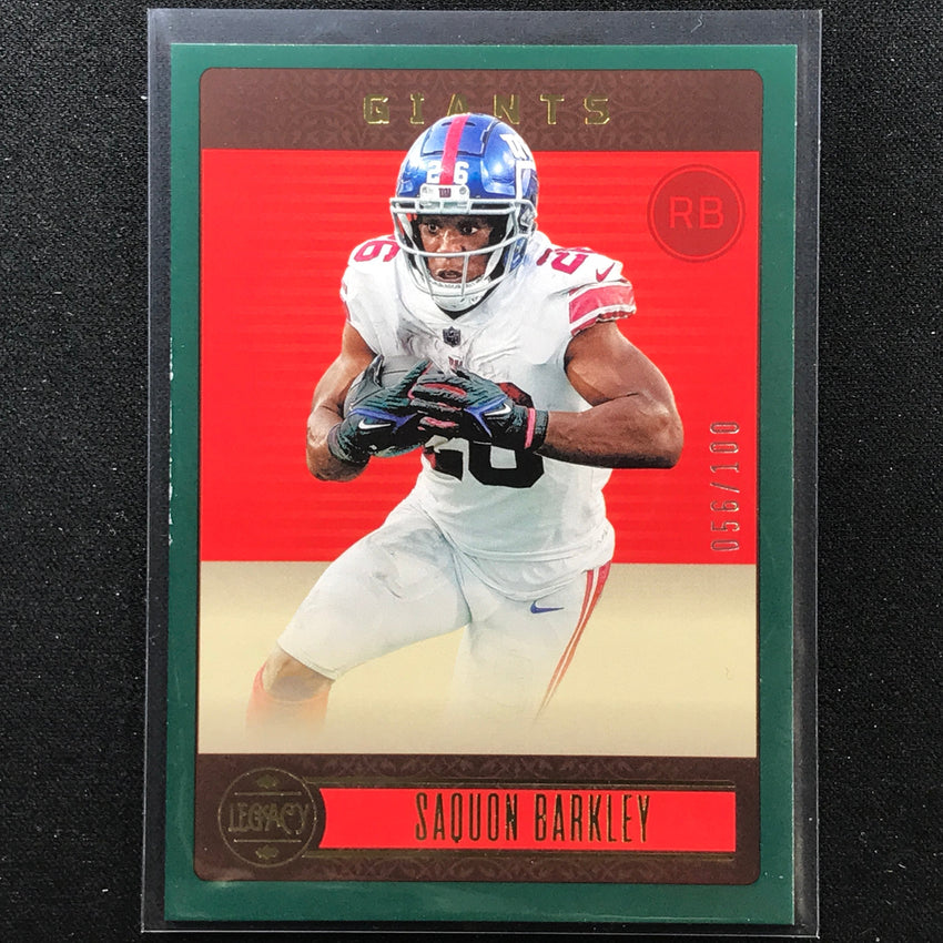 2023 Legacy Saquon Barkley Base Green 56/100