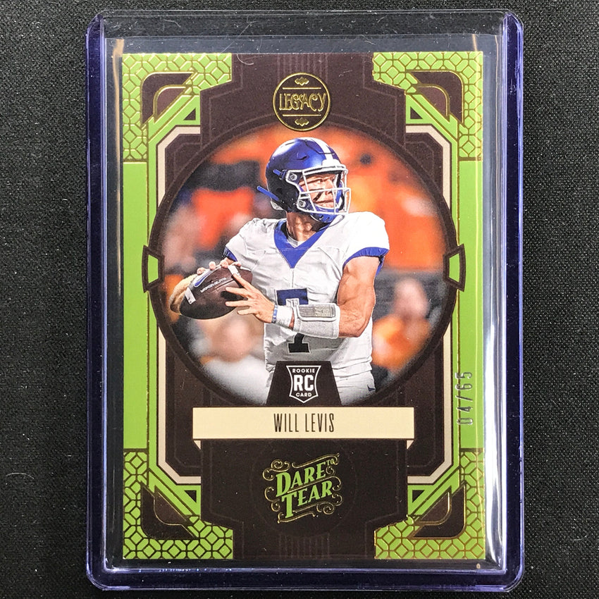 2023 Legacy WILL LEVIS Rookie Dare to Tear 4/65 RIPPED