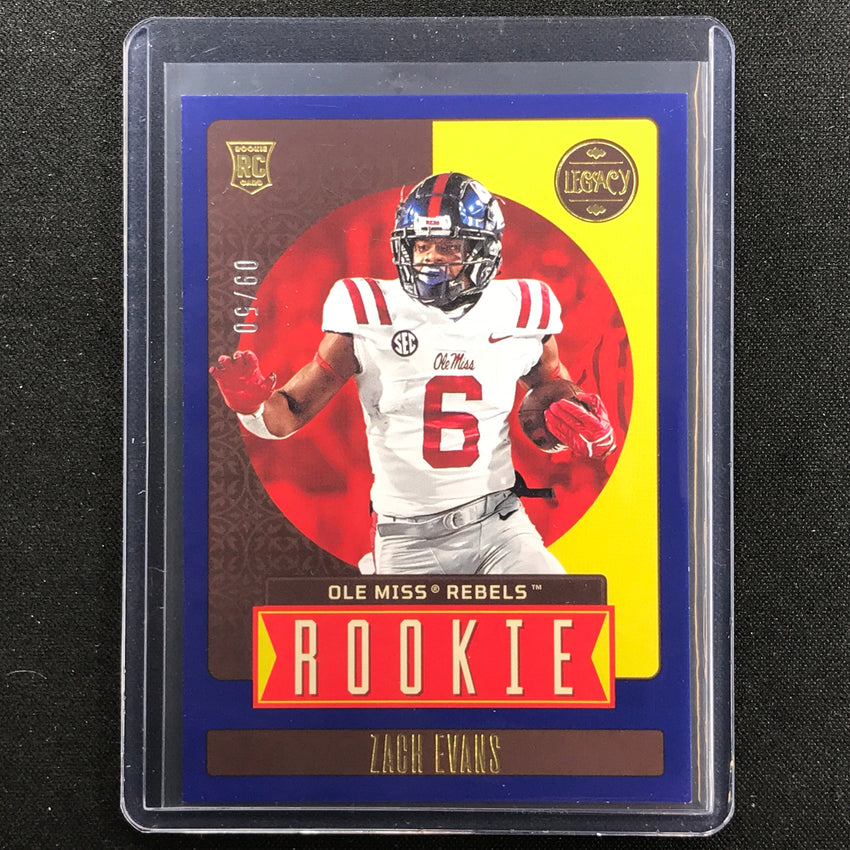 2023 Legacy Zach Evans Rookie Blue 9/50