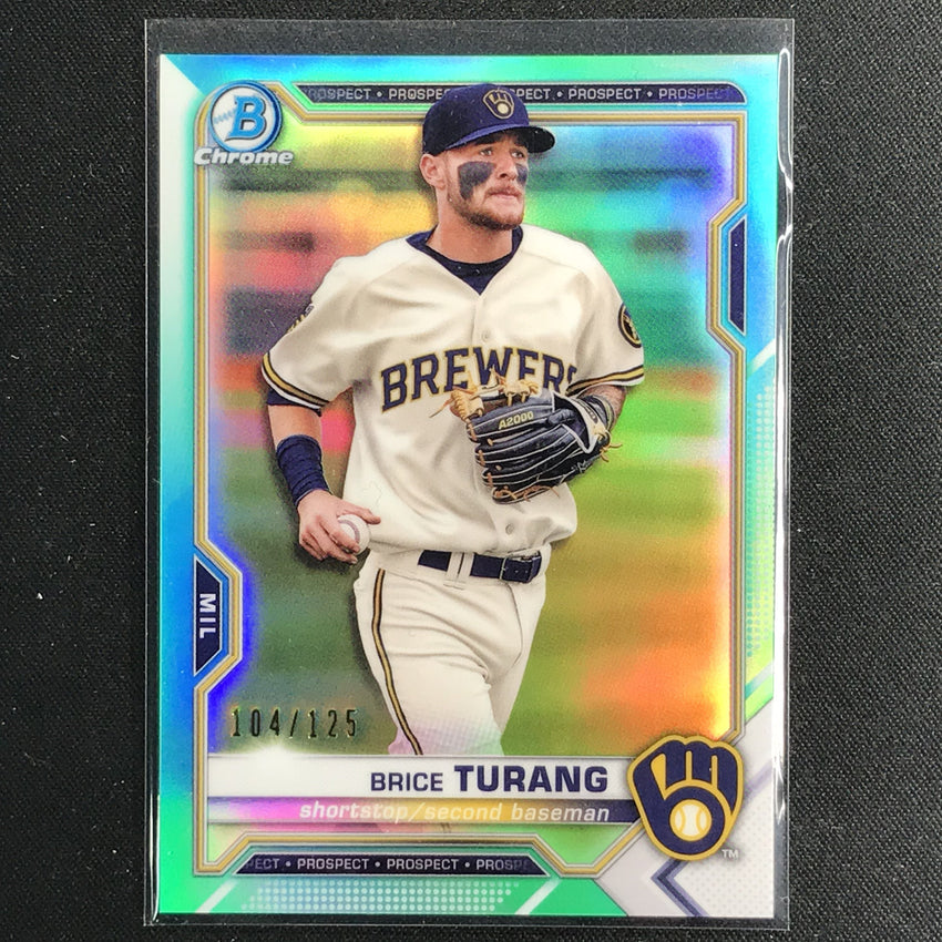 2021 Bowman Chrome Brice Turang Prospect Aqua Refractor /125