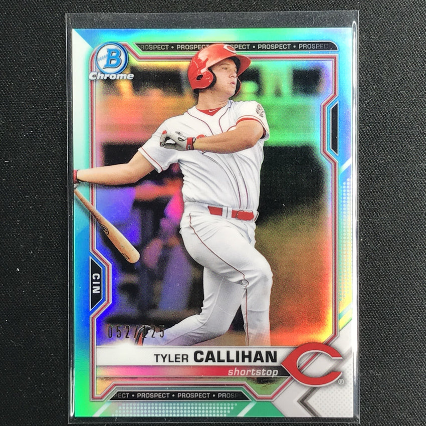 2021 Bowman Chrome Tyler Callihan Prospect Aqua Refractor /125