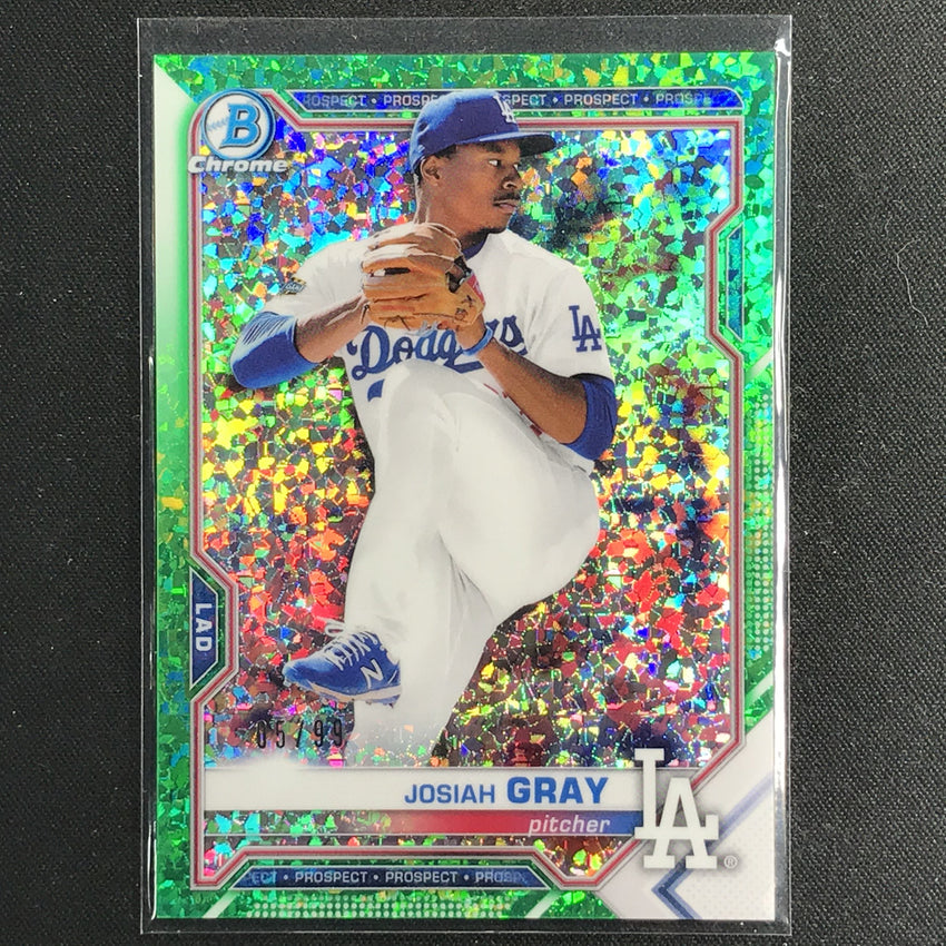 2021 Bowman Chrome Josiah Gray Prospect Green Mini-diamond /99