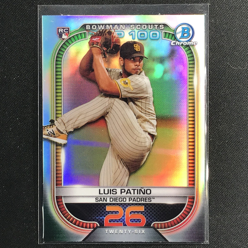 2021 Bowman Chrome Luis Patino Rookie Bowman Scouts Top 100 Refractor No 26