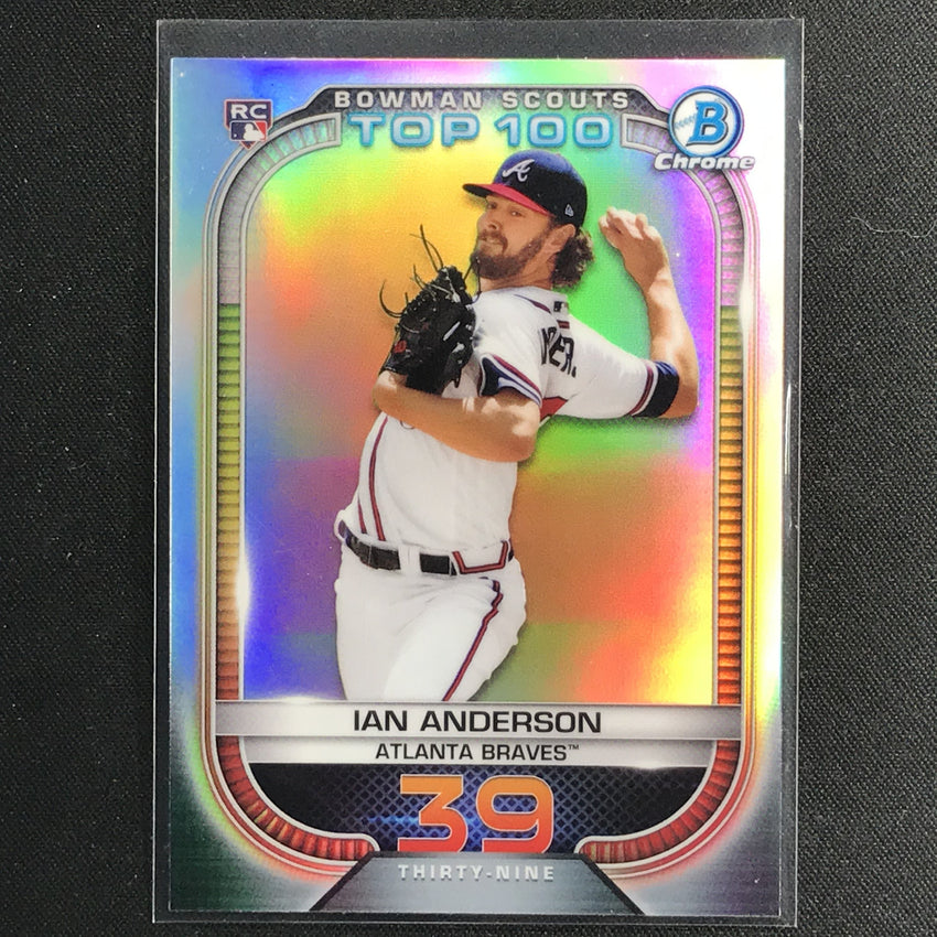 2021 Bowman Chrome Ian Anderson Rookie Bowman Scouts Top 100 Refractor No 39