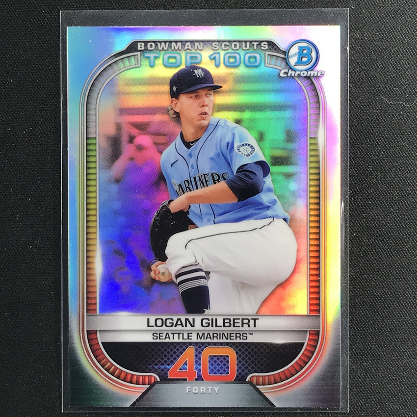 2021 Bowman Chrome Logan Gilbert Bowman Scouts Top 100 Refractor No 40