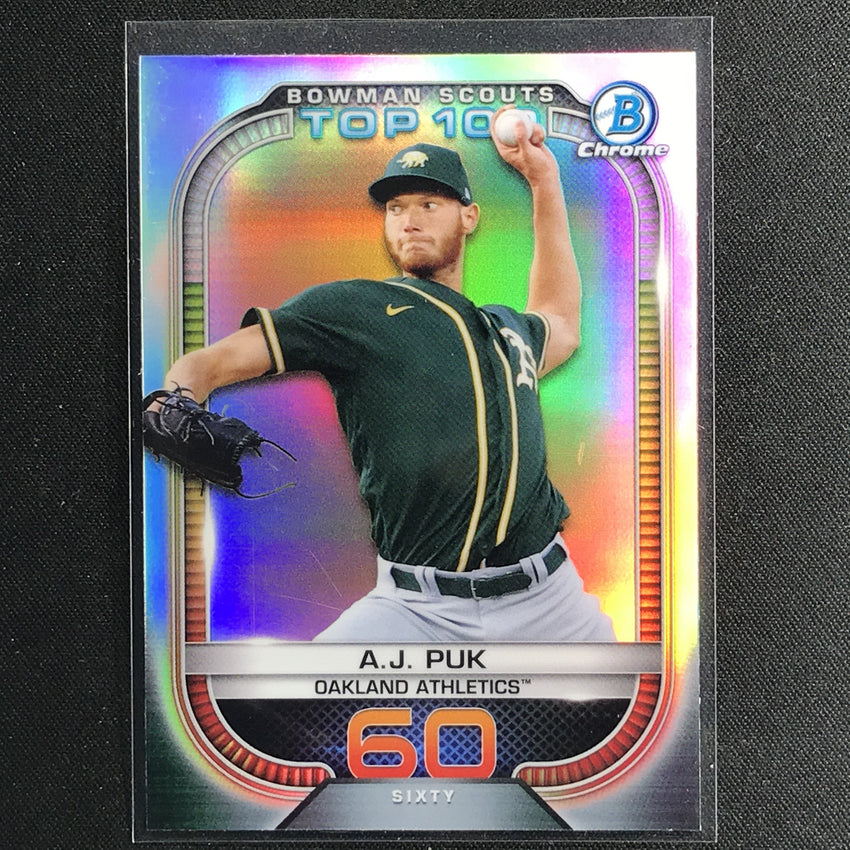 2021 Bowman Chrome A.j. Puk Bowman Scouts Top 100 Refractor No 60