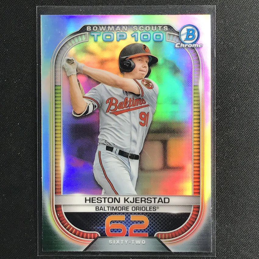 2021 Bowman Chrome Heston Kjerstad Bowman Scouts Top 100 Refractor No 62