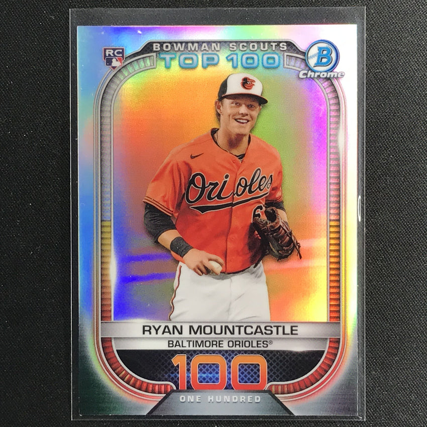 2021 Bowman Chrome Ryan Mountcastle Rookie Bowman Scouts Top 100 Refractor No 100