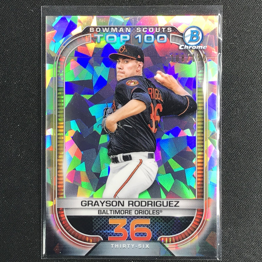 2021 Bowman Chrome Grayson Rodriguez Bowman Scouts Top 100 Atomic /150