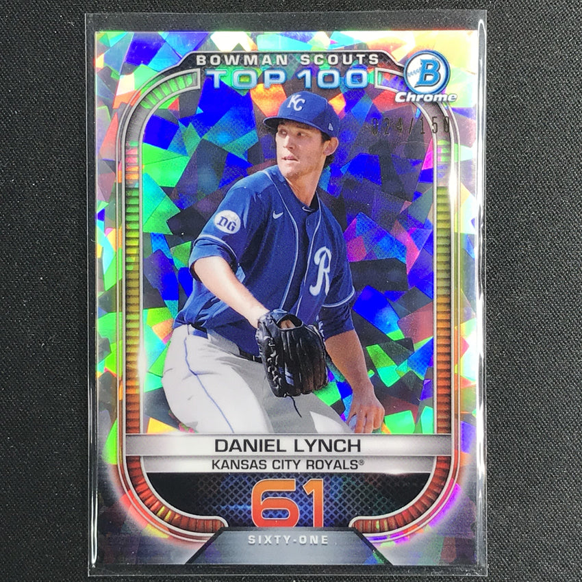 2021 Bowman Chrome Daniel Lynch Bowman Scouts Top 100 Atomic Refractor /150