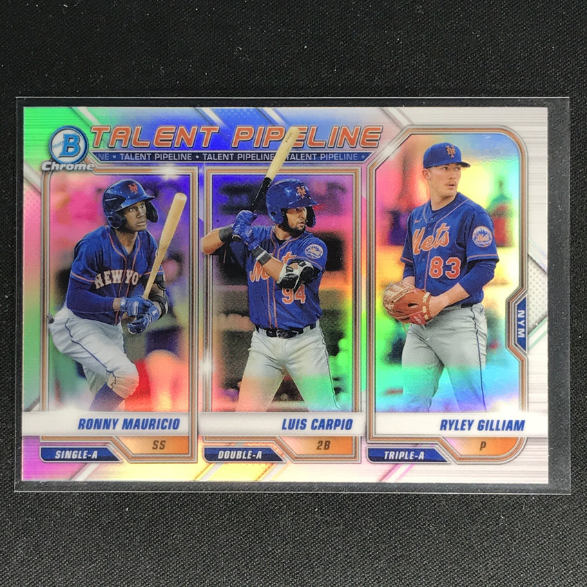 2021 Bowman Chrome MAURICIO CAPRIO GILLIAM Talent Pipeline Refractor #NYM