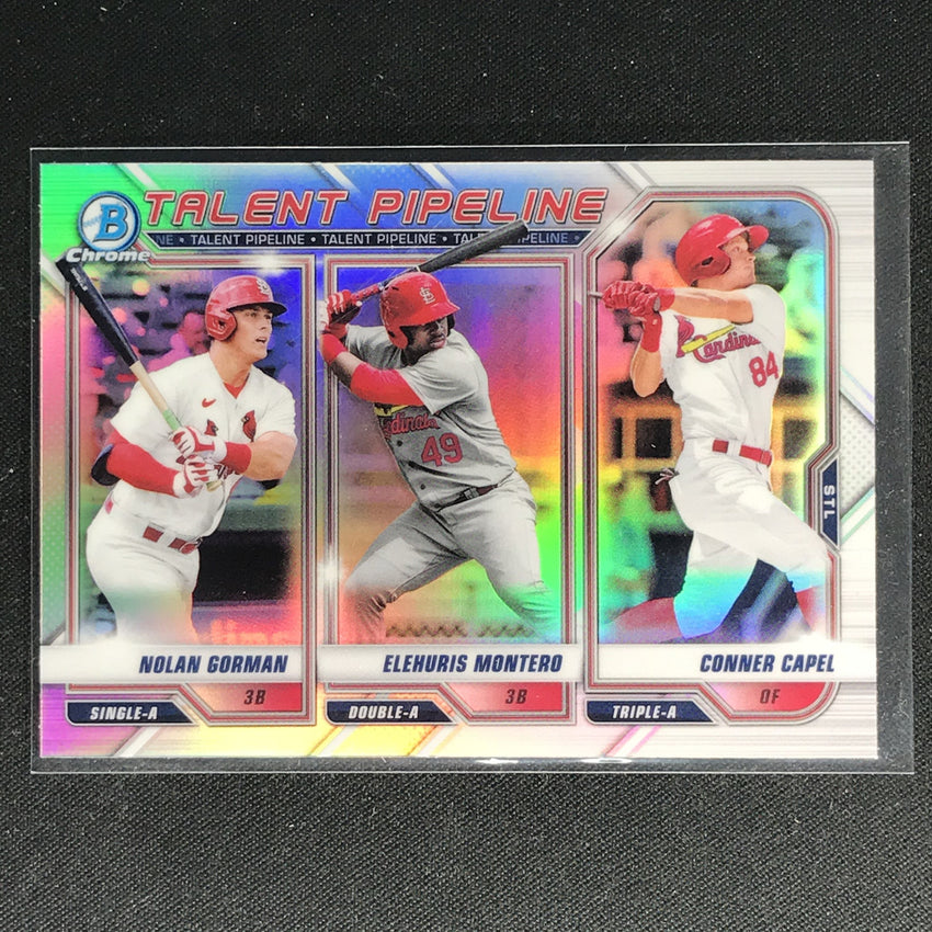 2021 Bowman Chrome GORMAN MONTERO CAPEL Talent Pipeline Refractor #STL