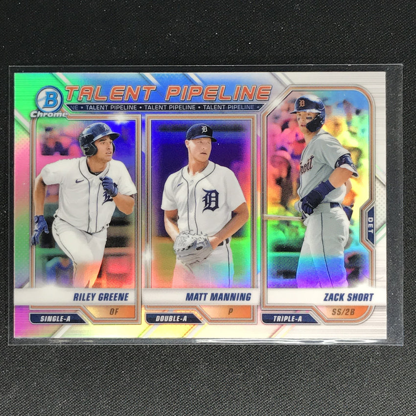 2021 Bowman Chrome GREENE MANNING SHORT Talent Pipeline Refractor #DET