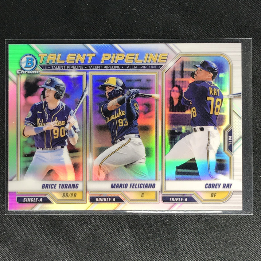 2021 Bowman Chrome Turang Feliciano Ray Talent Pipeline Refractor No Sfg