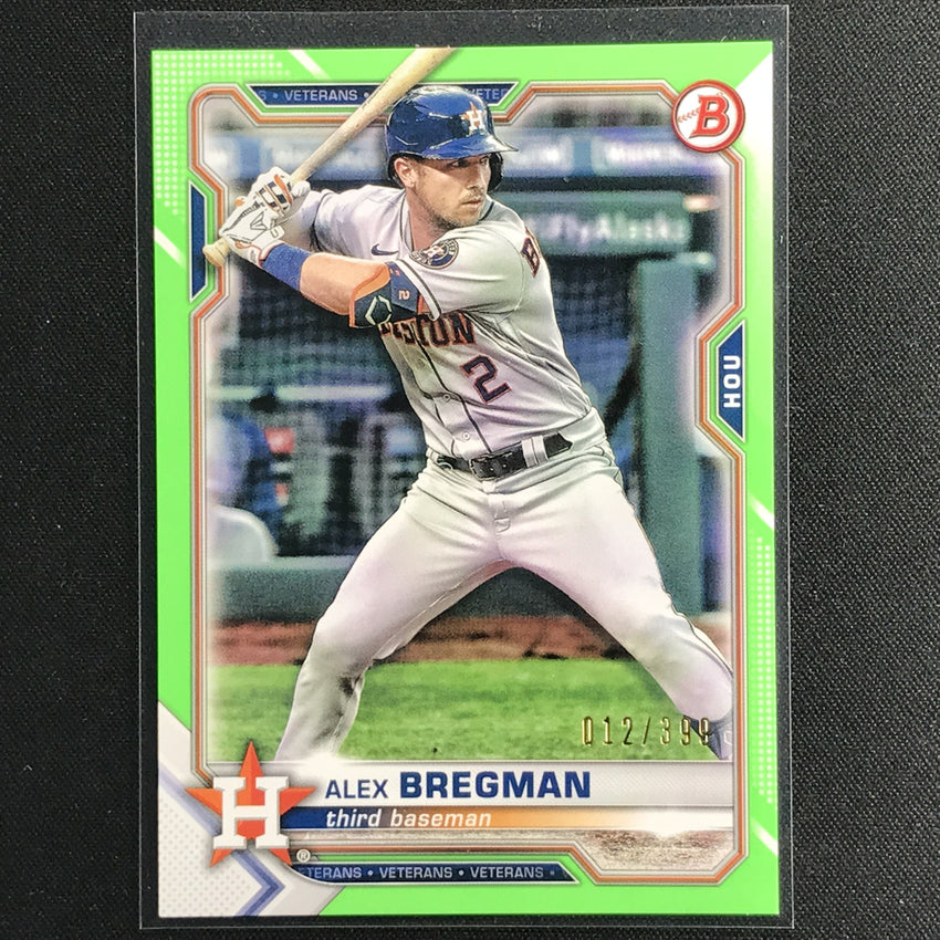 2021 Bowman Alex Bregman Neon Green Border /399