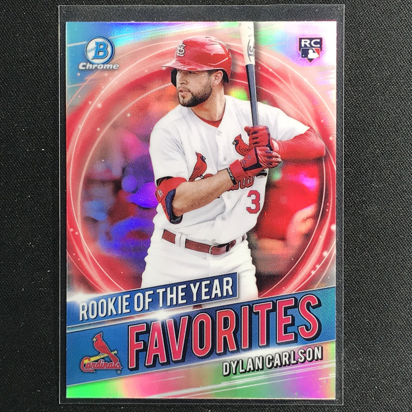 2021 Bowman Chrome DYLAN CARLSON Rookie of the Year ROY Favorites Refractor #DC