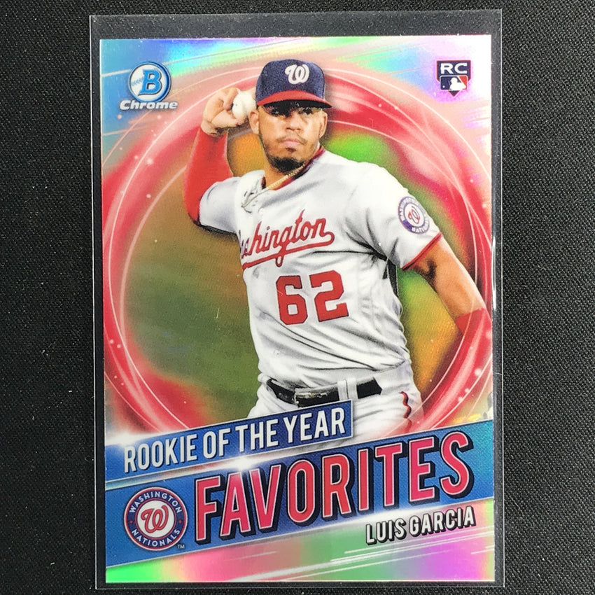 2021 Bowman Chrome LUIS GARCIA Rookie of the Year ROY Favorites Refractor #LG