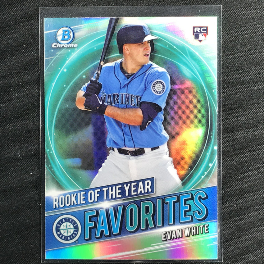 2021 Bowman Chrome EVAN WHITE Rookie of the Year ROY Favorites Refractor #EW