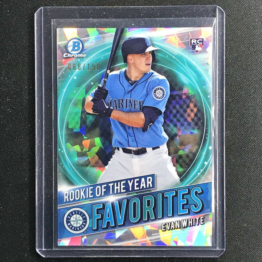 2021 Bowman Chrome Evan White Rookie Of The Year Roy Favorites Atomic /150