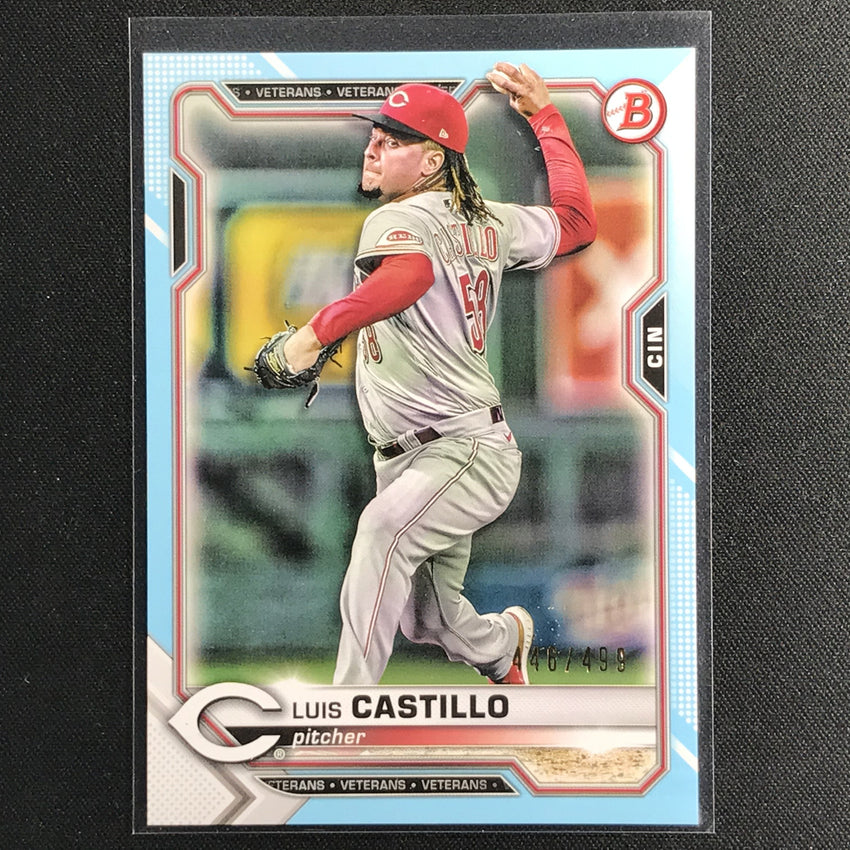 2021 Bowman Luis Castillo Sky Blue Border /499