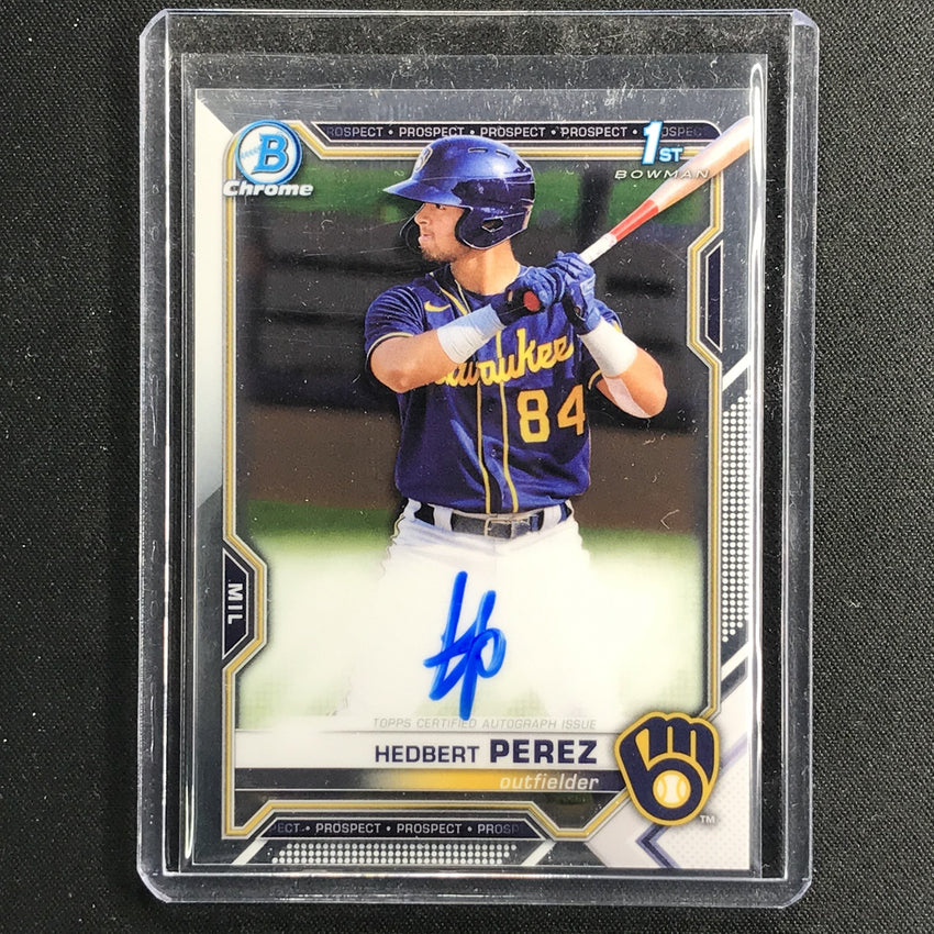 2021 Bowman Chrome HEDBERT PEREZ Prospect 1st Bowman Autograph Base #HP