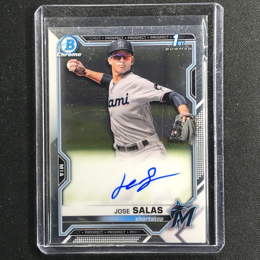 2021 Bowman Chrome JOSE SALAS Prospect 1st Bowman Autograph Base #JS