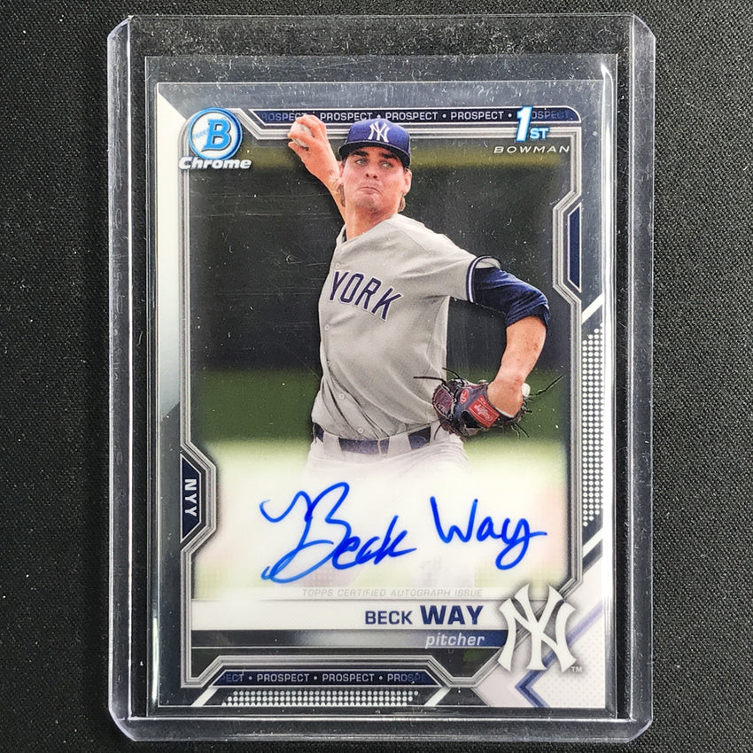 2021 Bowman Chrome BECK WAY Prospect 1st Bowman Autograph Base #BW