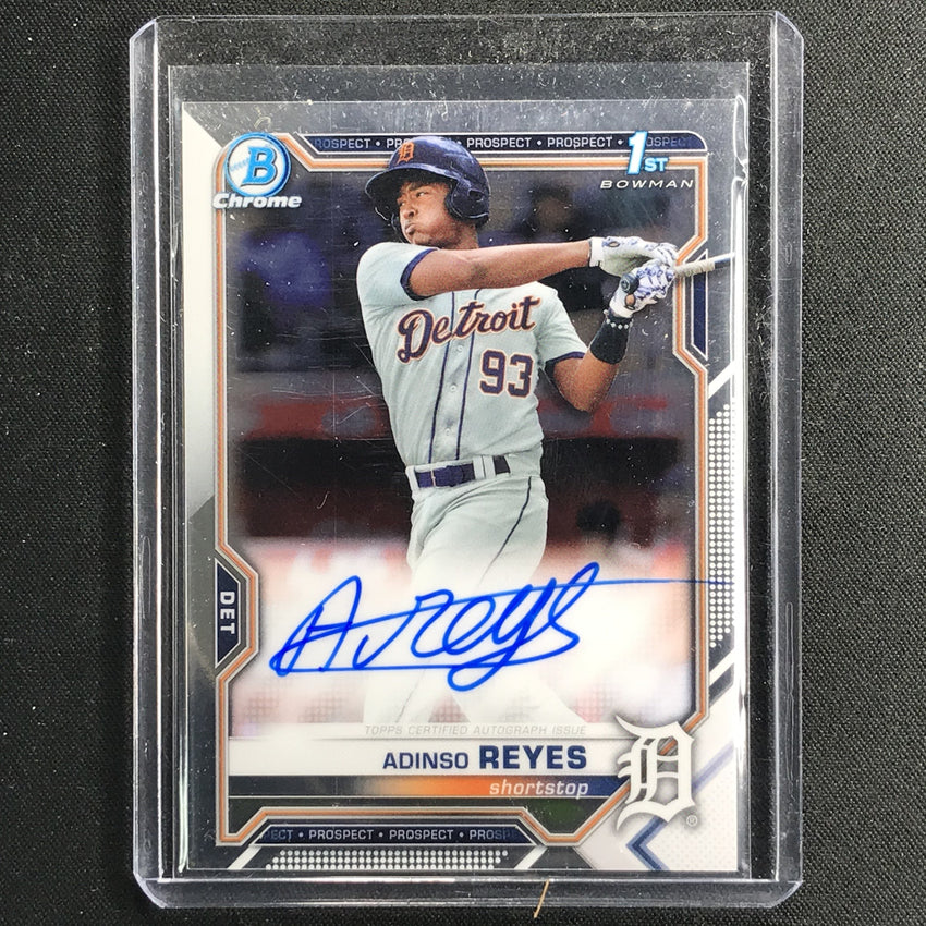 2021 Bowman Chrome ADINSO REYES Prospect 1st Bowman Autograph Base #AR