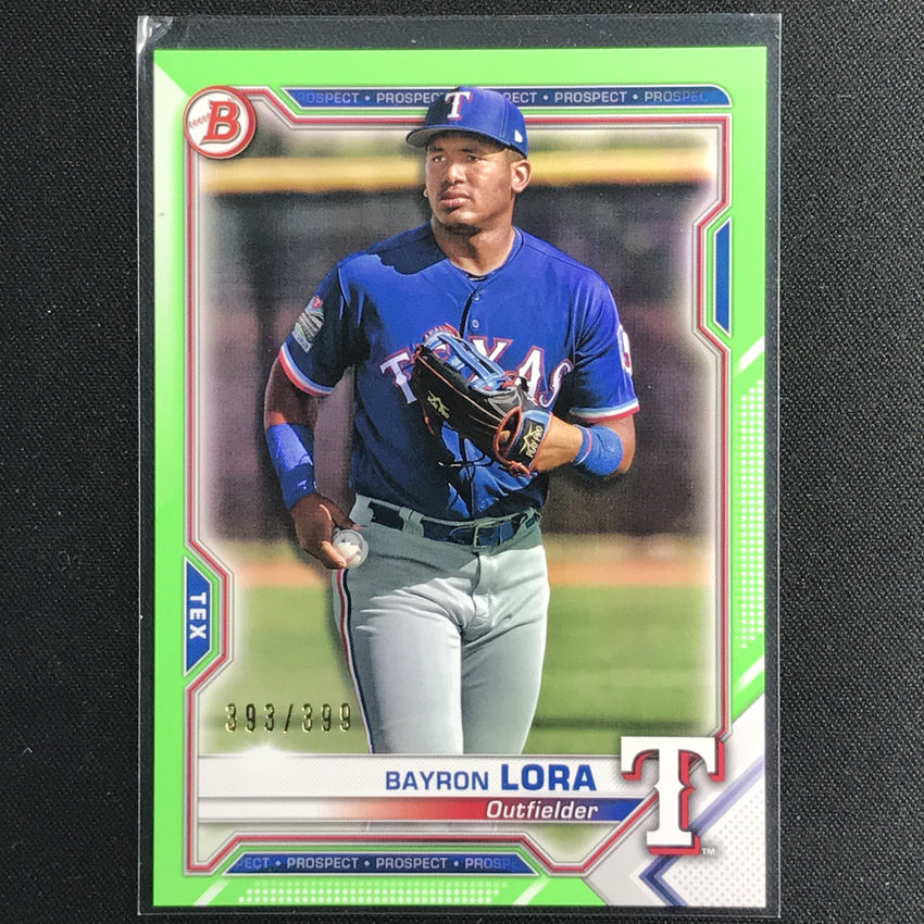 2021 Bowman Bayron Lora Prospect Neon Green Border /399