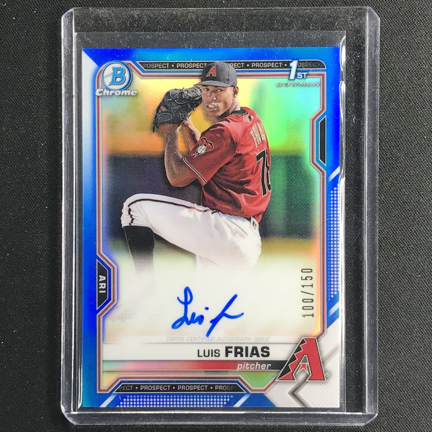 2021 Bowman Chrome Luis Frias Prospect 1st Bowman Autograph Blue 100/150