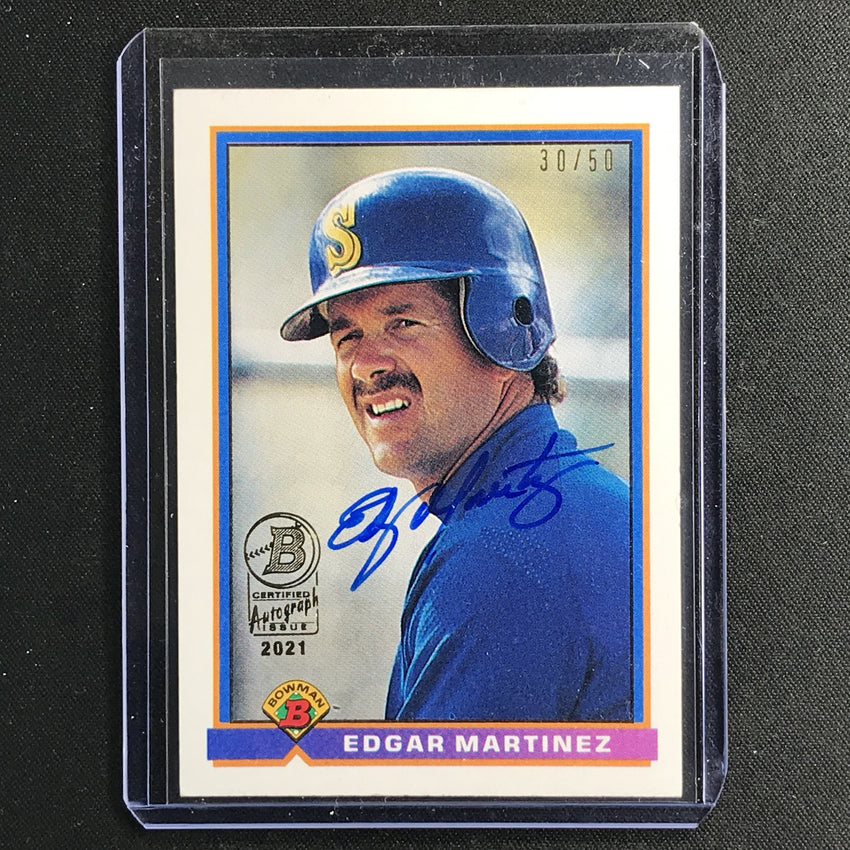 2021 Bowman Edgar Martinez 1991 Bowman Buyback Certified Autograph 30/50