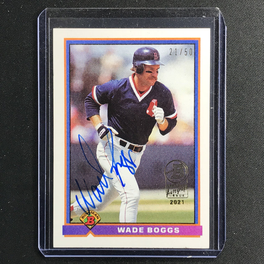 2021 Bowman Wade Boggs 1991 Bowman Buyback Certified Autograph 21/50