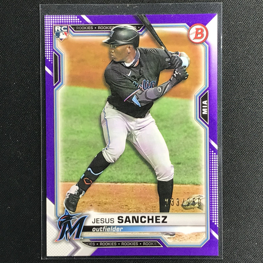 2021 Bowman Jesus Sanchez Rookie Purple Border /250