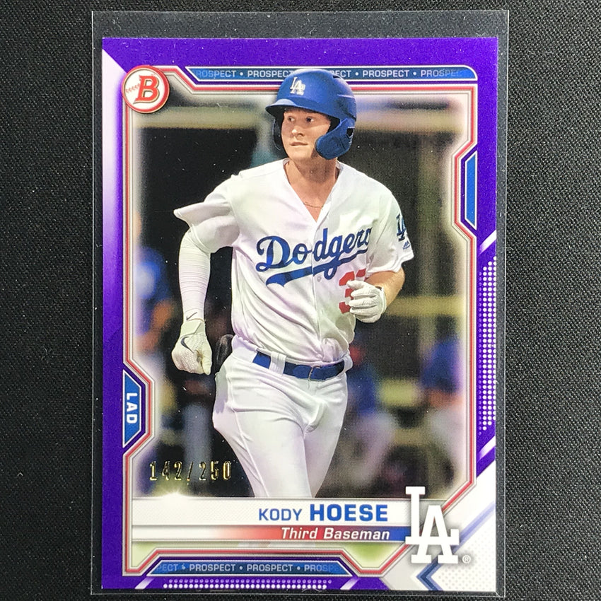 2021 Bowman Kody Hoese Prospect Purple Border /250