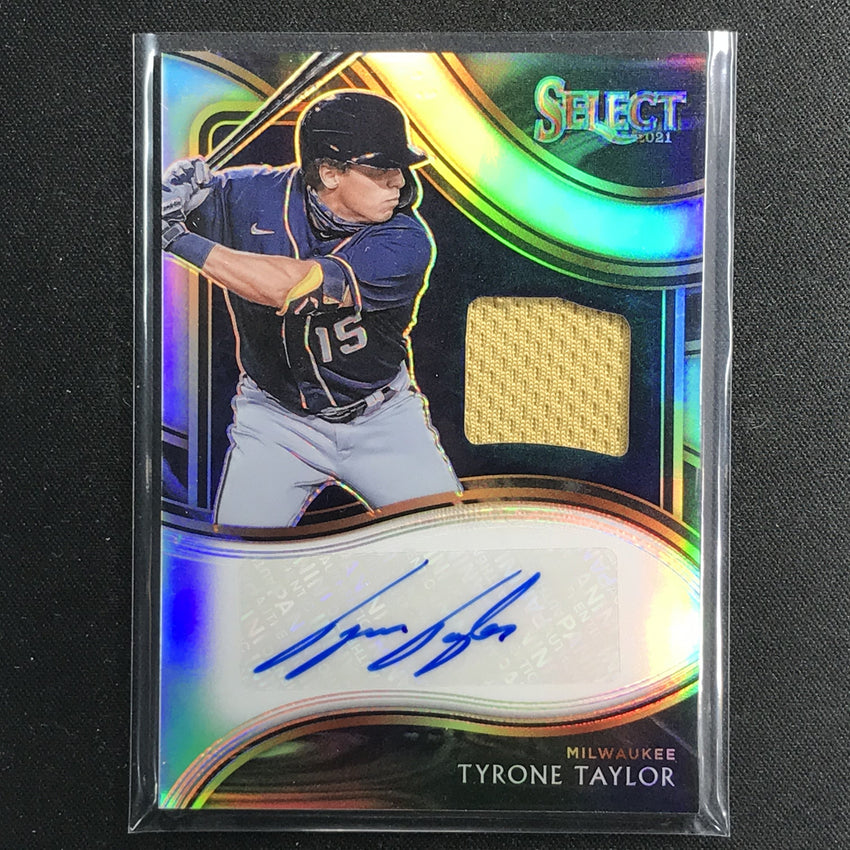 2021 Select Tyrone Taylor Signature Materials Jersey Auto Silver Holo 62/99