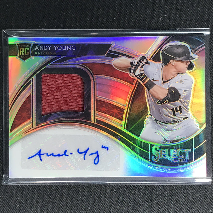 2021 Select Andy Young Rookie Jersey Autograph Silver Holo 163/199