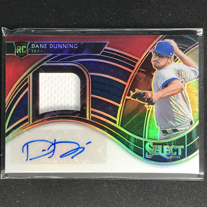 2021 Select Dane Dunning Rookie Jersey Autograph Tri-color 37/99