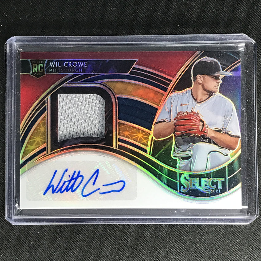 2021 Select Wil Crowe Rookie Jersey Autograph Tri-color 68/99