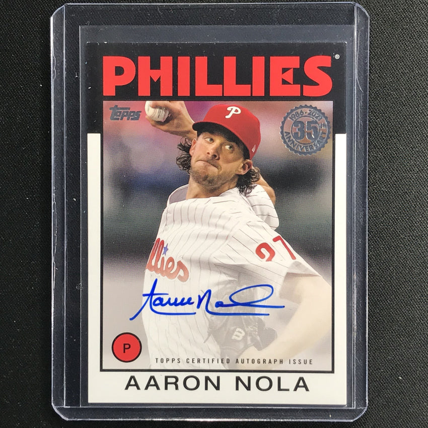 2021 Topps Series 2 Aaron Nola 1986 Autographs No An