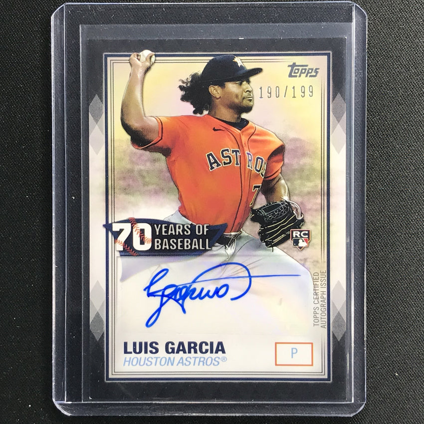 2021 Topps Series 2 Luis Garcia 70 Years Of Baseball Rookie Autographs 190/199