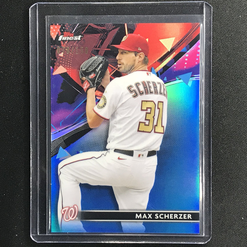 2021 Finest Max Scherzer Blue Refractor /150