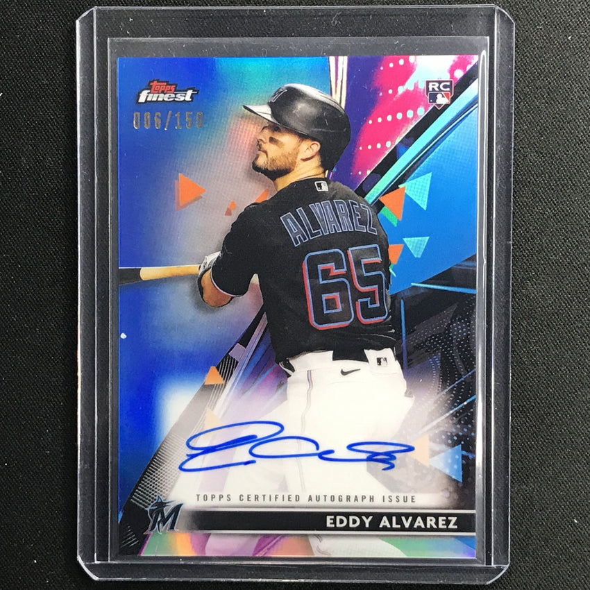 2021 Finest Eddy Alvarez Rookie Autographs Blue Refractor 6/150