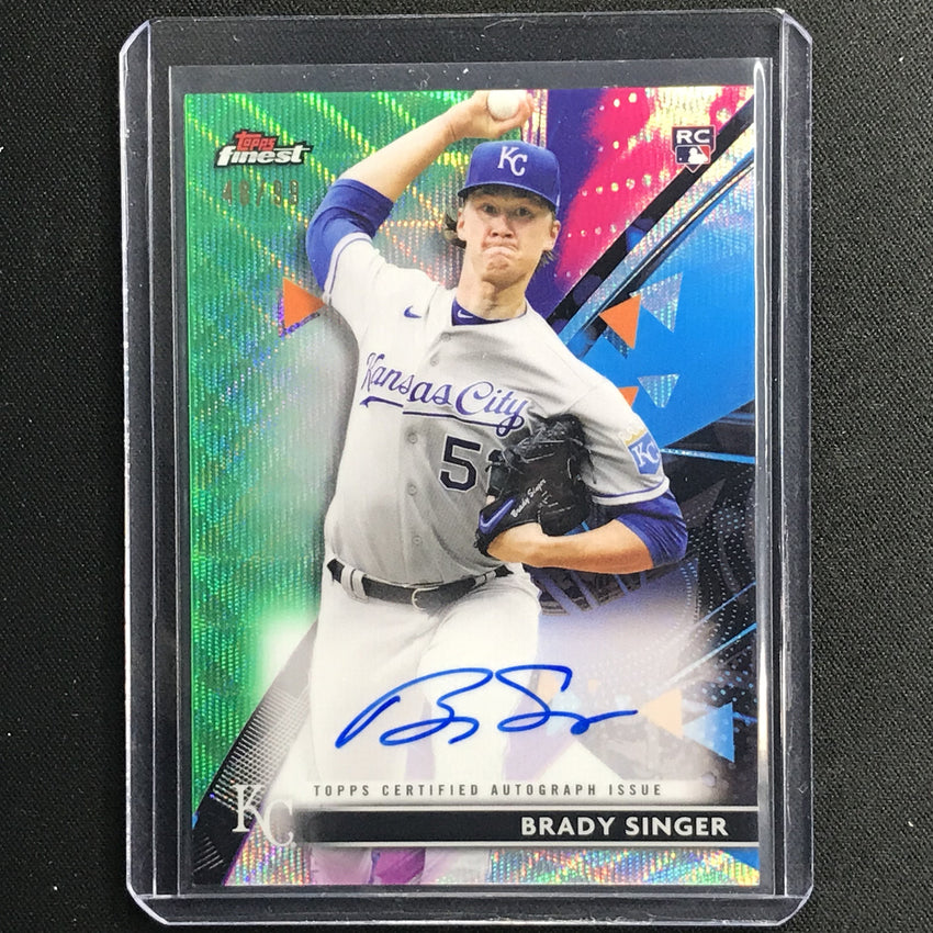 2021 Finest Brady Singer Rookie Autographs Green Wave 48/99