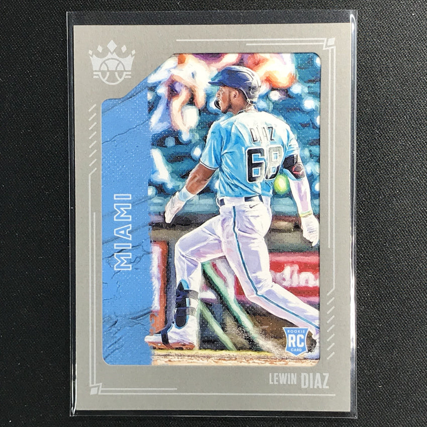 2021 Diamond Kings LEWIN DIAZ Rookie Short Print SP Gray Framed #138