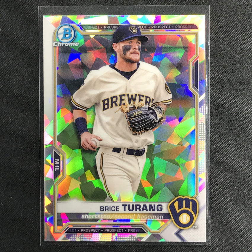2021 Bowman Chrome Brice Turang Prospect Atomic Refractor No 10