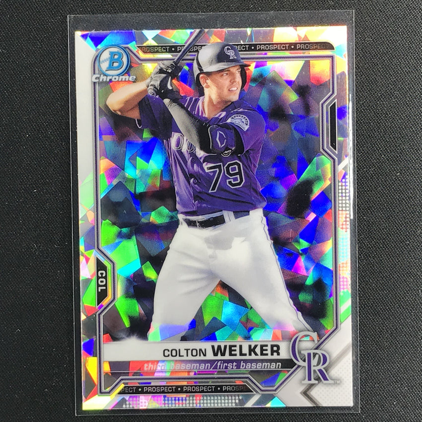 2021 Bowman Chrome COLTON WELKER Prospect Atomic Refractor #15
