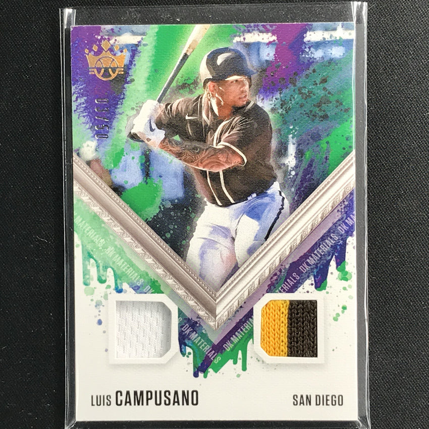 2021 Diamond Kings Luis Campusano Dk Materials Dual Jersey Patch Holo Gold 3/50