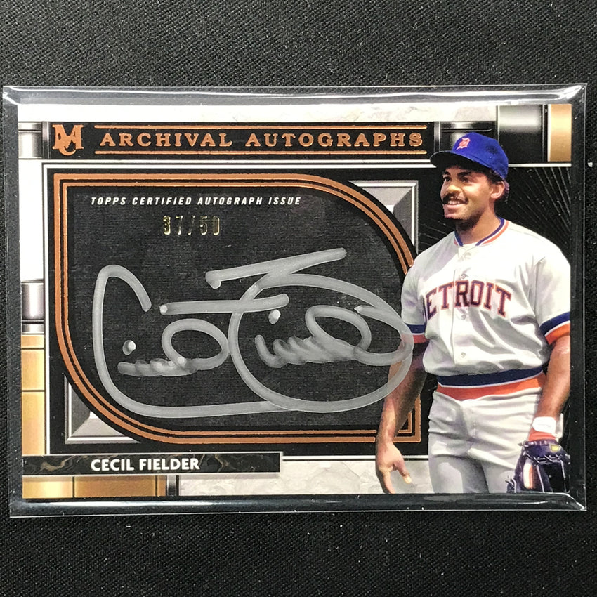 2021 Museum Collection Cecil Fielder Archival Autographs Copper 37/50