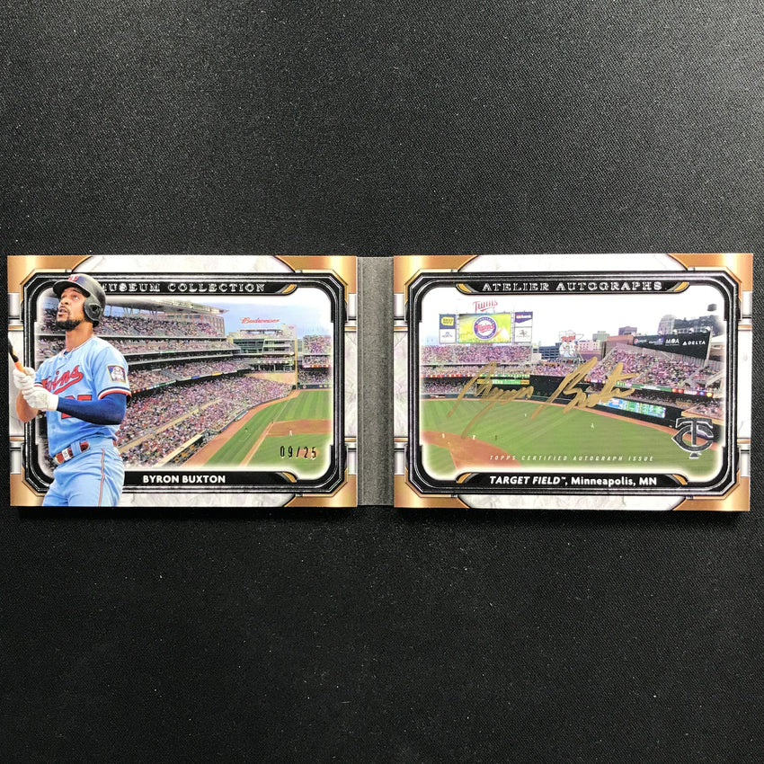 2021 Museum Collection Byron Buxton Atelier Autographed Booklet Auto 9/25